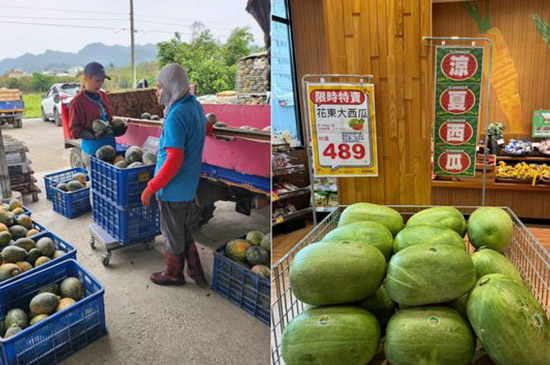 3.	買菜挺農民!全聯推「花蓮農產特賣」，當季大西瓜熱賣800萬!